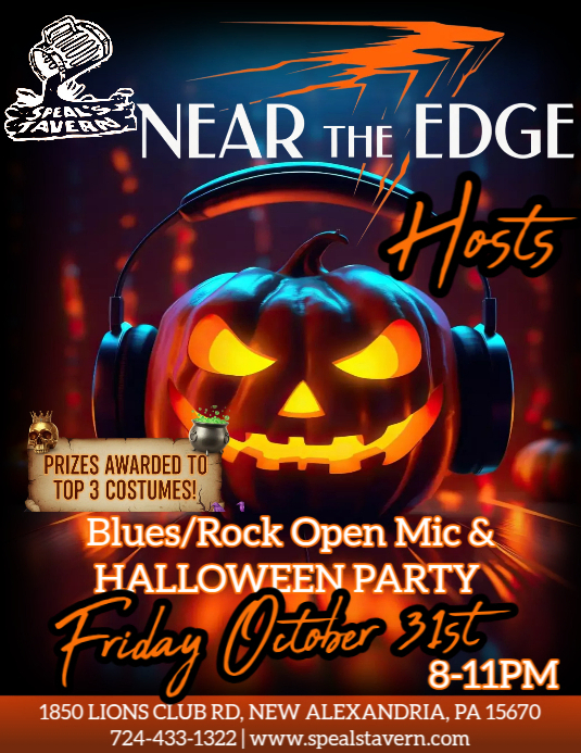 Near The Edge Hosts Halloween Blues/Rock Open Stage at Speal's