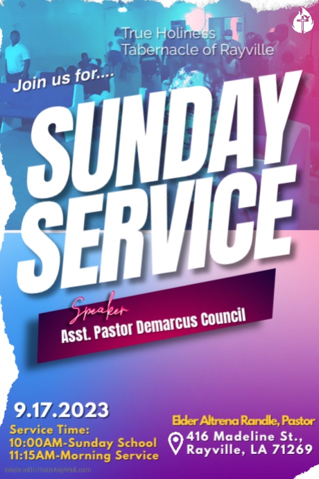 sunday service flyer Poster template