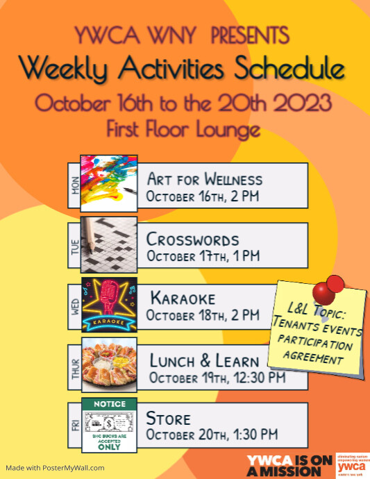 Copy of Weekly Activities Schedule (3) | PosterMyWall