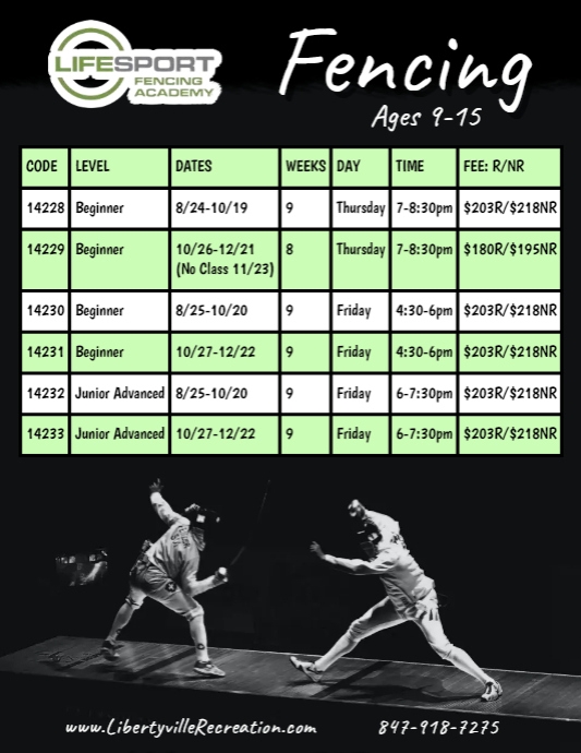 Fencing classes (1) PosterMyWall