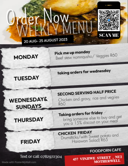 Weekly Specials Menu Flyer Template PosterMyWall