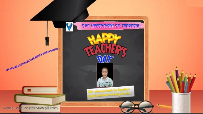 Poster Teacher Digital Display (16:9) template