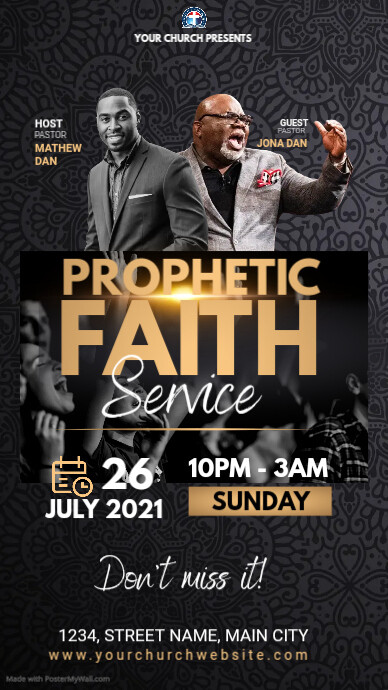 prophetic service | PosterMyWall
