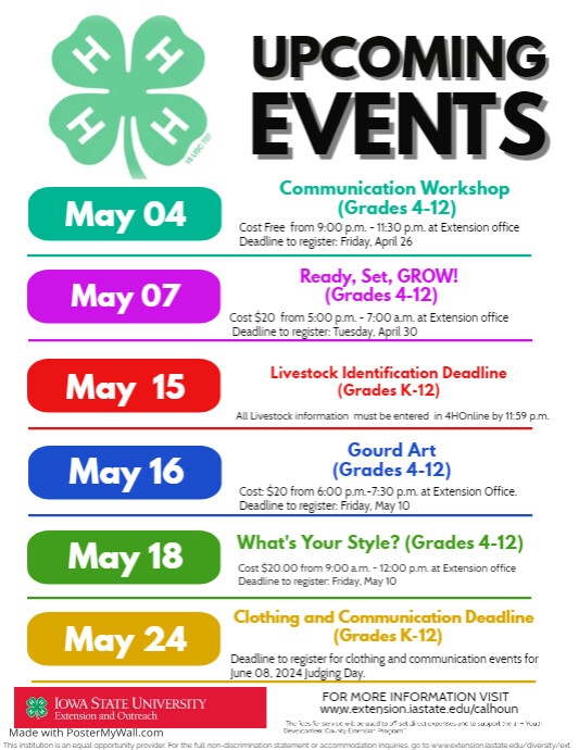 Upcoming Events Flyer (US Letter) template