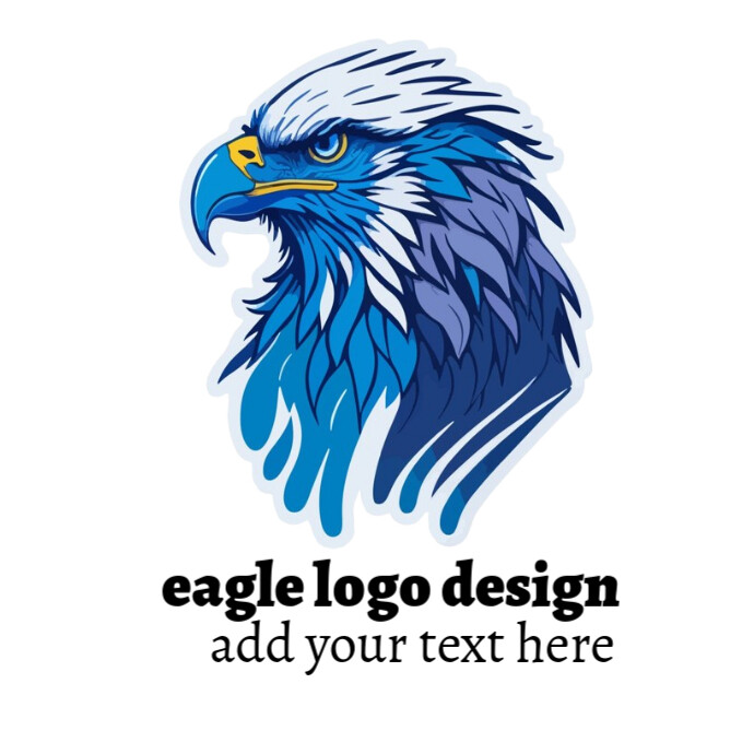 Blue Eagle Logo Design Template
