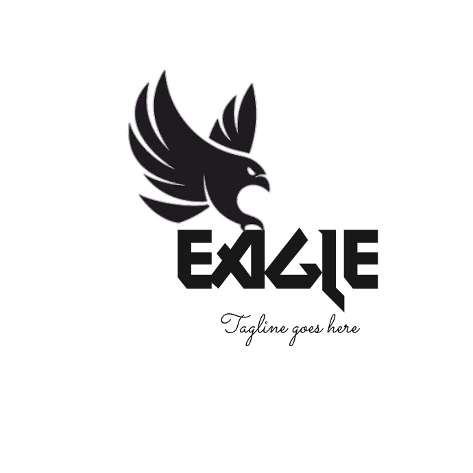 Eagle mascot,eagle minimal,eagle wings 3d log Logo template
