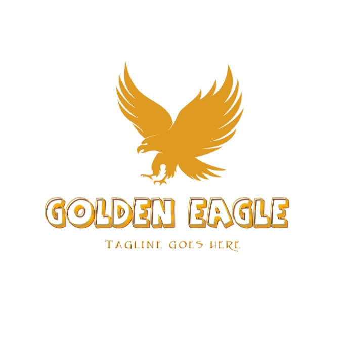 Eagle mascot,eagle minimal,eagle wings 3d log Logotyp template