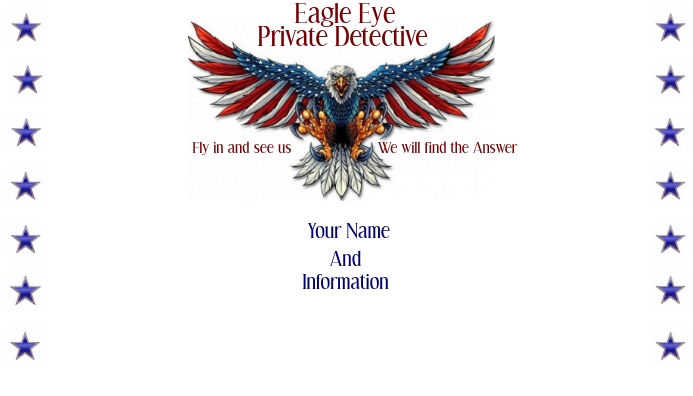 Eagle Patriotic Business Card Template Postermywall