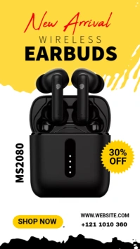 Earbuds Banner Ad Template Instagram Story