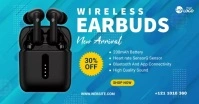 Earbuds products banner ad template Ibinahaging Larawan sa Facebook