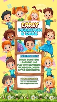 Early Education & Care – Enrichment Fun for Growing Minds Instagram Story template