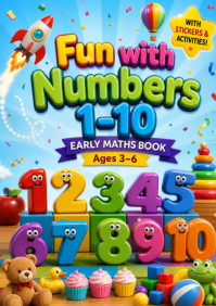Blue Early Math Education A4 Template