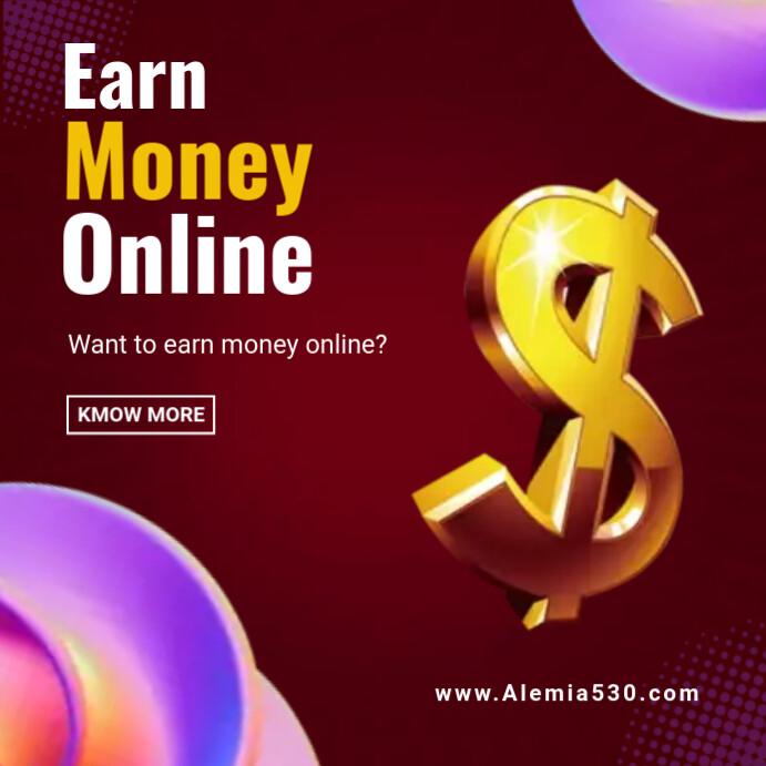 Earn money online template | PosterMyWall