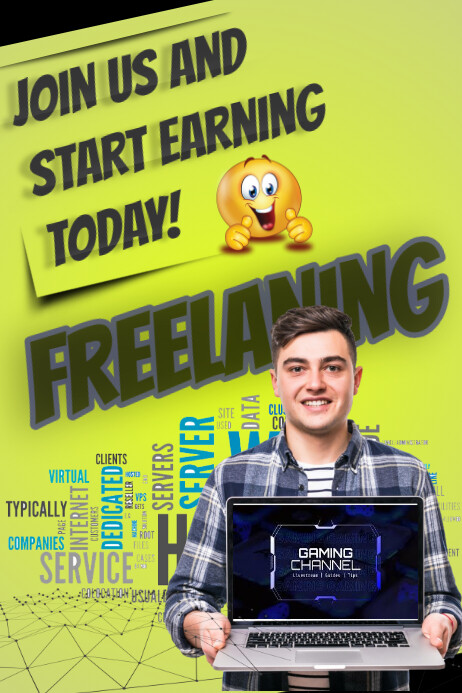 Earn Money Today Poster Cartaz template