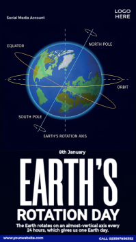 Earth's Rotation Day Design Instagram Story template