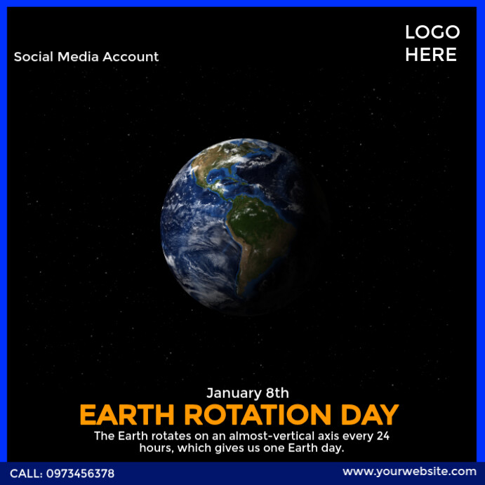 Copy of Earth's Rotation Day Template | PosterMyWall