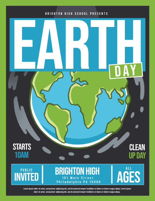 Earth Day Flyer (US-Letter) template