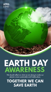 Earth day Ekran reklamowy (9:16) template