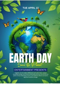 Earth day A5 template