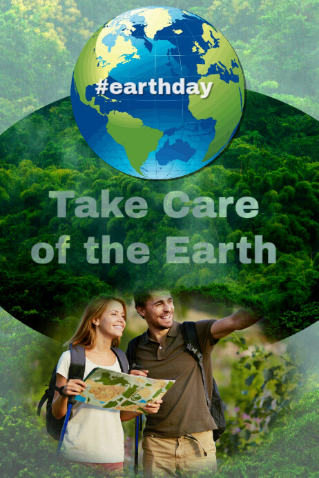 earth day/dia planeta/recyle/hiking/planeta Poster template