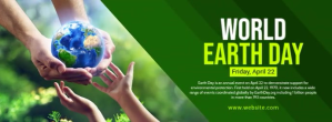 Earth day Facebook cover template