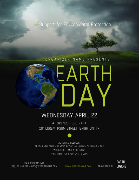 Earth Day Flyer Template PosterMyWall