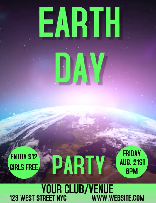 EARTH DAY FLYER TEMPLATE PosterMyWall