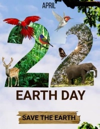 Earth day flyers,Environmental flyers 传单(美国信函) template