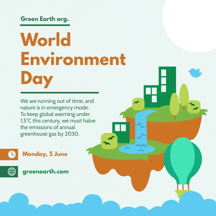 Earth Day poster template