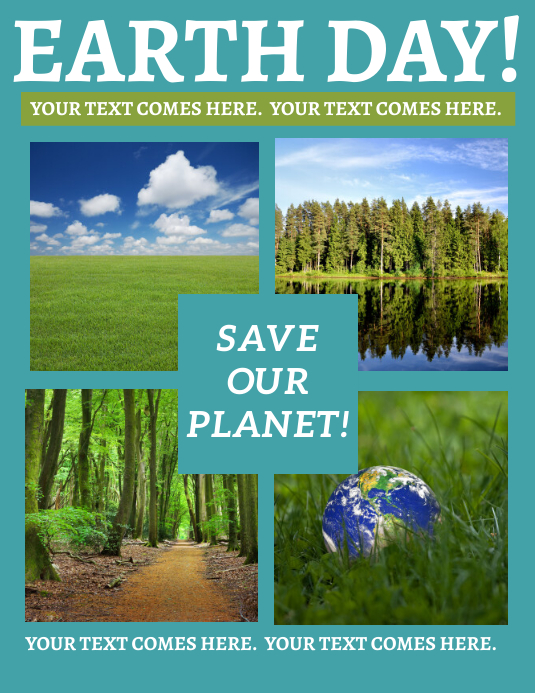 Copia de EARTH dAY sAVE oUR Flyer Template PosterMyWall