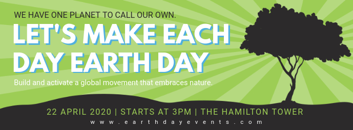 Banner Slogan Hari Bumi Templat Postermywall