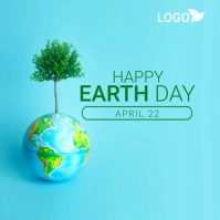 earth day social media ad โพสต์บน Instagram template