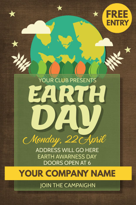 earth day template,environmental template,event template Poster