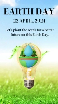 Earth Day Video Template Digital Display (9:16)