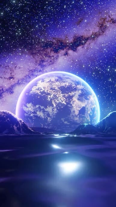 Earth Galaxy space tik tok background video Vidéo TikTok template