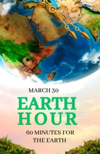 Earth Hour Template Tabloid