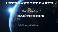 Earth hour video Digitalanzeige (16:9) template