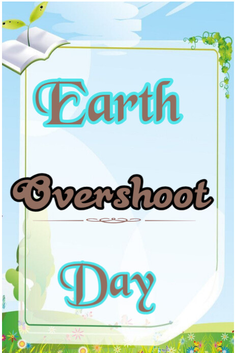 Earth overshoot day Poster template