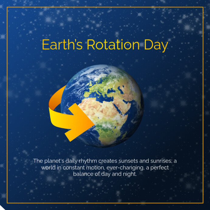 Earth Rotation Day Instagram Post template