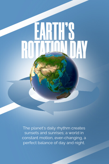 Earth Rotation Day Poster เทมเพลต | PosterMyWall
