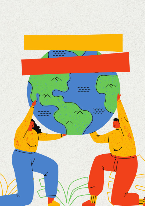 Earth Save Poster A4 template