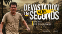 Earthquake Disaster Emergency Video Thumbnail template