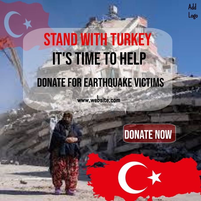 Blog Post Earthquake earthquake donation campaign template | PosterMyWall