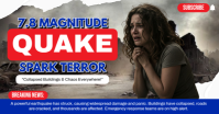 Earthquake News Obraz udostępniany na Facebooku template