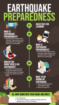Earthquake Preparedness Rolka Instagram template