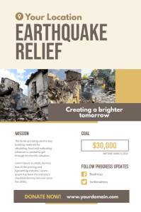 Disaster Relief Fundraiser Flyer Poster Template | PosterMyWall