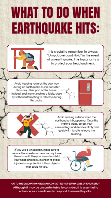 Earthquake Safety Tips Template | PosterMyWall
