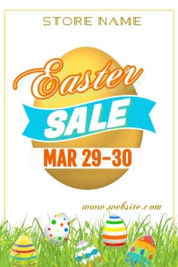 Easster Sale Poster template