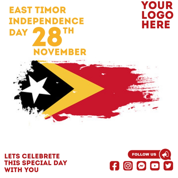 East Timor Independence Day Publicação no Instagram template