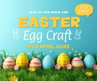 easter, event, spring, party, hello easter Grand rectangle template